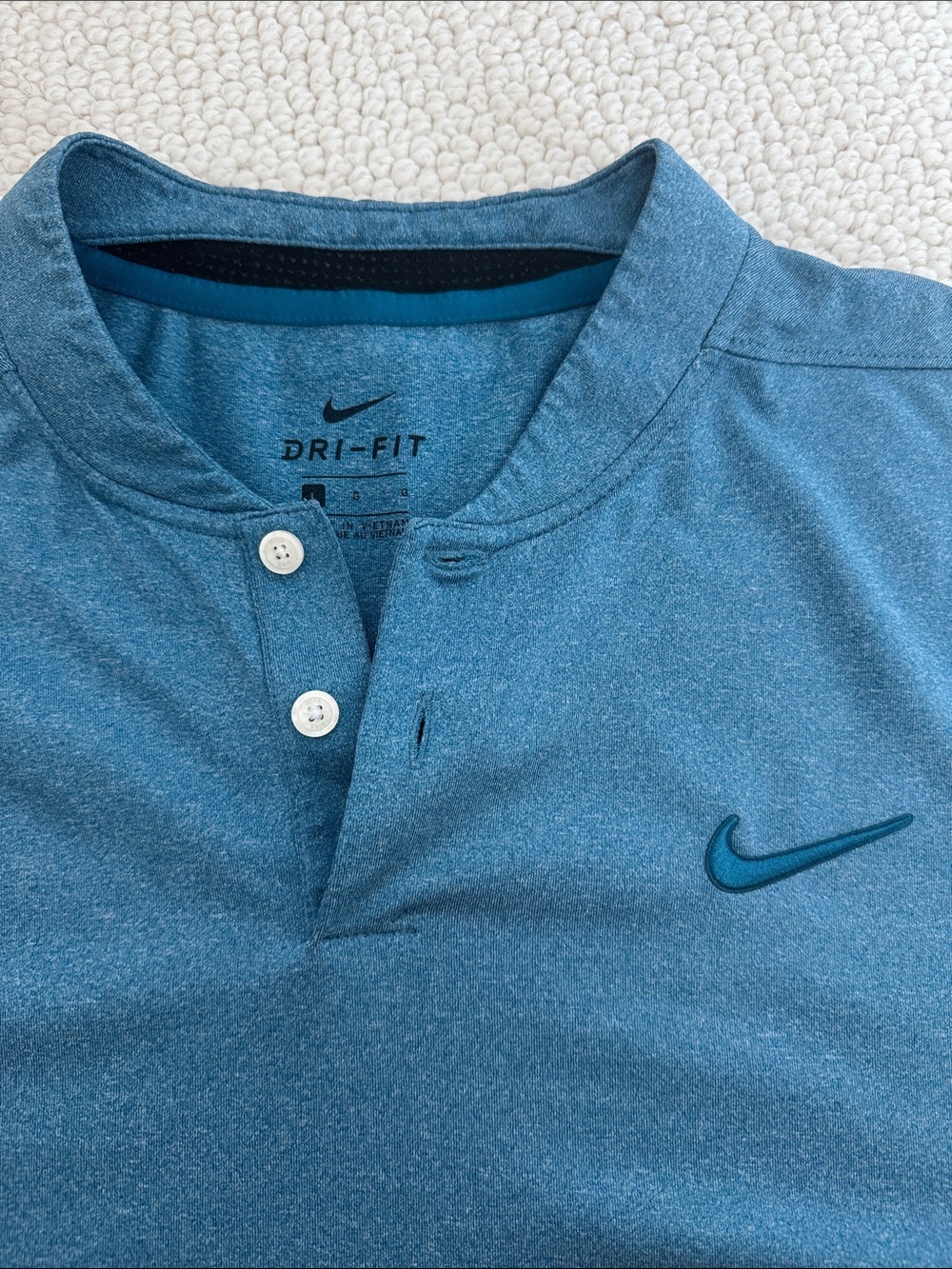 Nike Men's Blue Short-Sleeve Polo Shirt